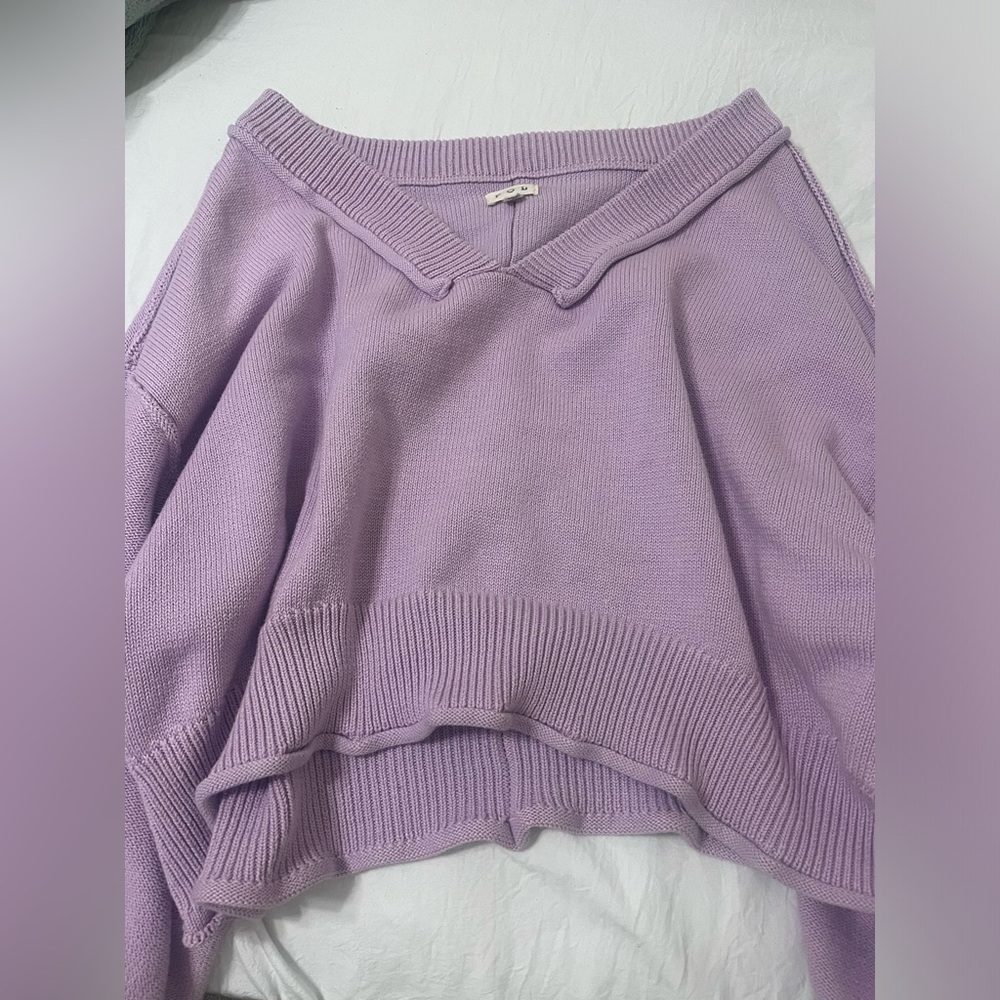 POL chunky purple sweater
